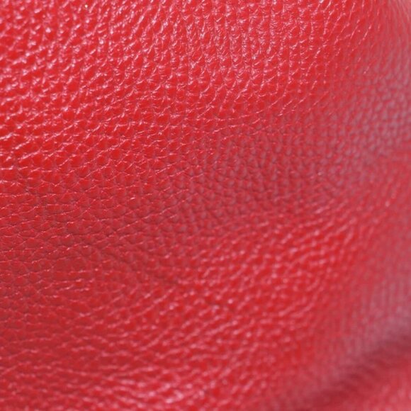 Prada Vitello Daino Leather Double Handle Tote Bag Satchel - Red - Picture 12 of 16